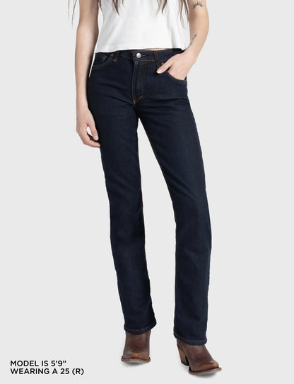 Women's Mid Rise Boot Cut Delta Flex Denim Jean