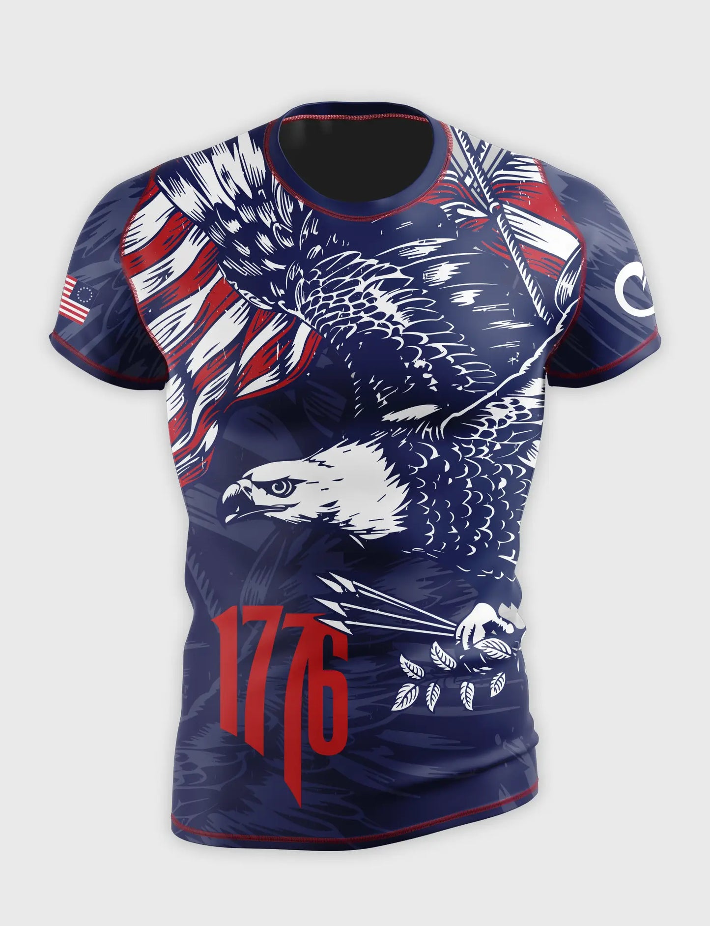 4th OF JULY SS COMPRESSION FIT RASHGUARD