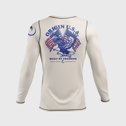 VINTAGE AMERICANA LS COMPRESSION FIT RASHGUARD