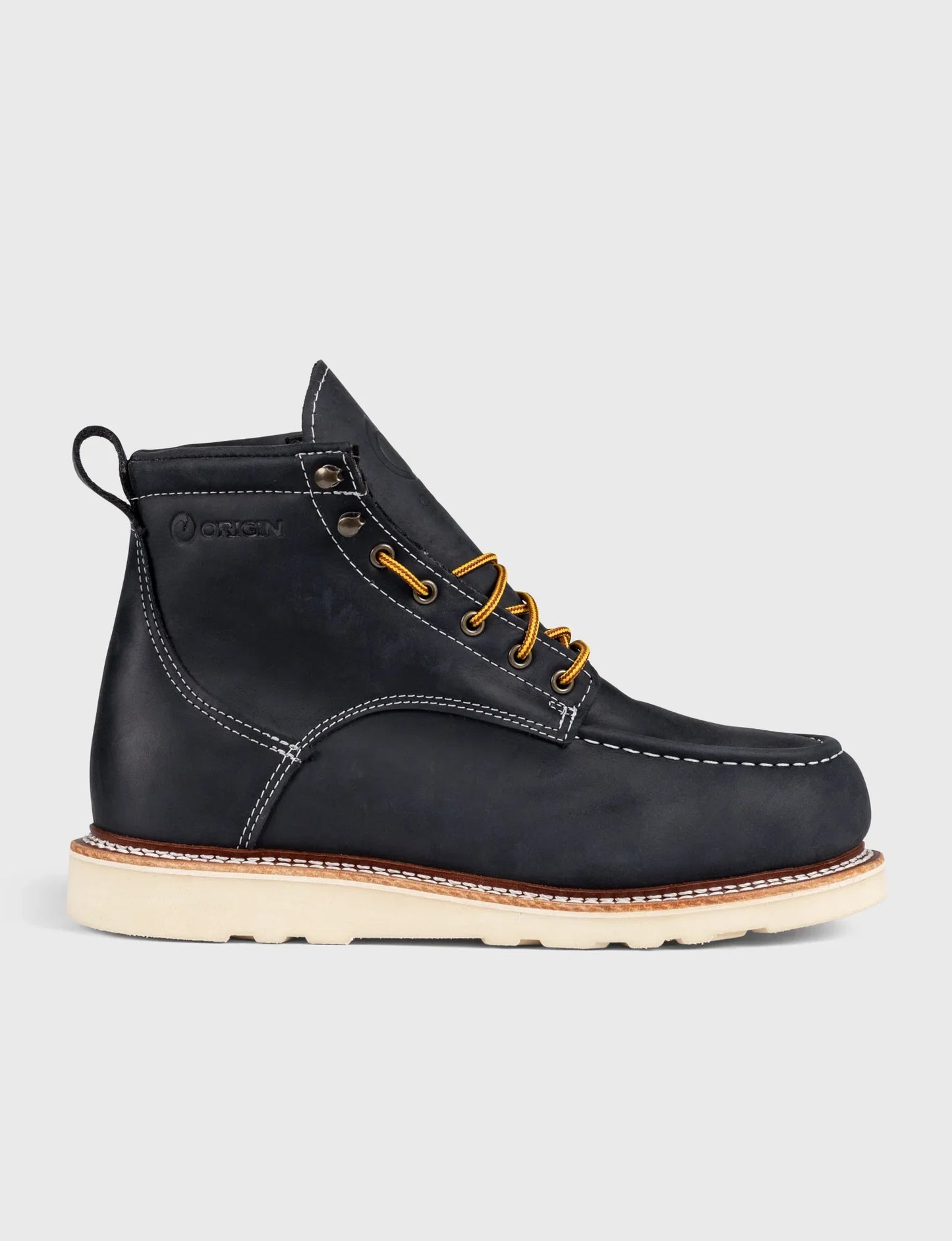MAINE MOC STEEL TOE BOOT 6" - NATURAL WEDGE SOLE - GRADED QUALITY