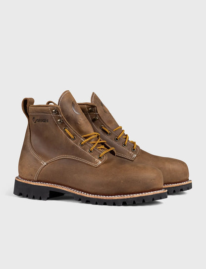 THE WILTON 6" STEEL TOE WORK BOOT - BIG LUG - GRADED QUALITY
