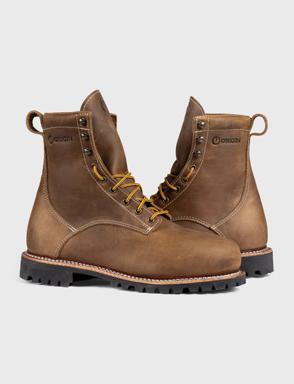 THE WILTON 8" STEEL TOE WORK BOOT - BIG LUG - GRADED QUALITY