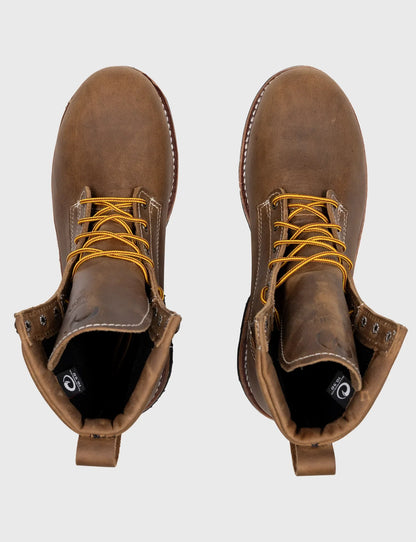 THE WILTON 8" STEEL TOE WORK BOOT - BIG LUG - GRADED QUALITY