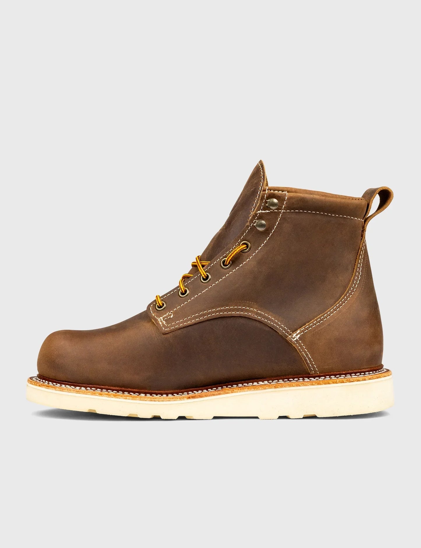 THE WILTON 6" GOODYEAR WELTED BOOT - NATURAL WEDGE SOLE - GRADED QUALITY