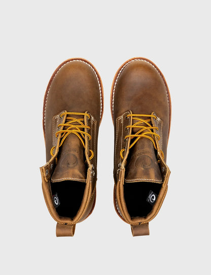 THE WILTON 6" GOODYEAR WELTED BOOT - NATURAL WEDGE SOLE - GRADED QUALITY